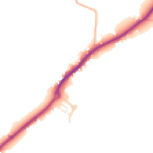 Daytime road noise heatmap for GL2 9RF