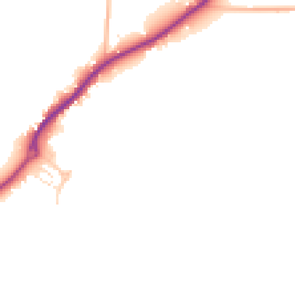Daytime road noise heatmap for GL2 9RQ