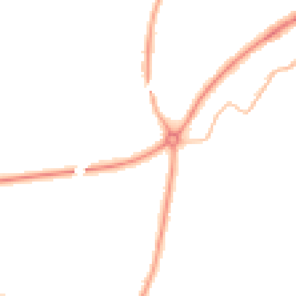 Night-time road noise heatmap for GL4 0AA