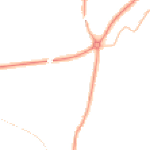 Night-time road noise heatmap for GL4 0AB