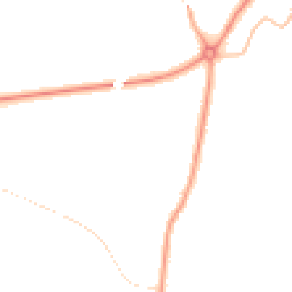 Night-time road noise heatmap for GL4 0AD