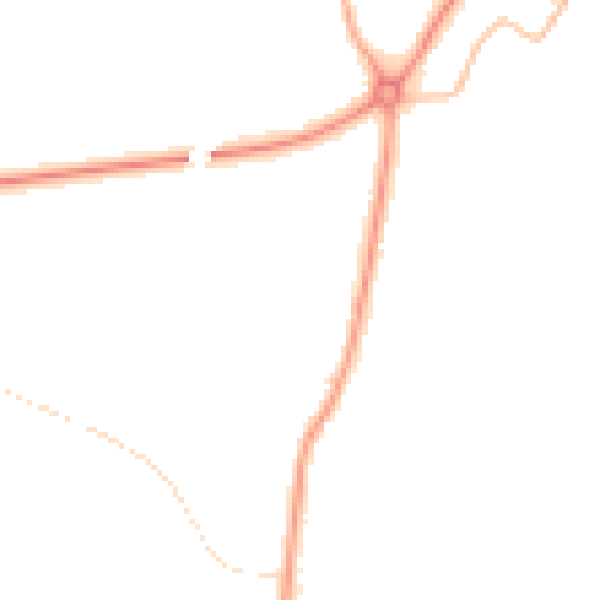 Night-time road noise heatmap for GL4 0AE