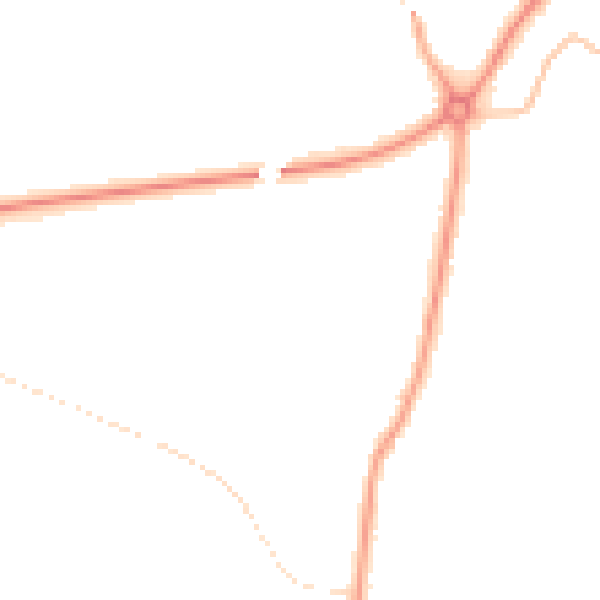 Night-time road noise heatmap for GL4 0AG