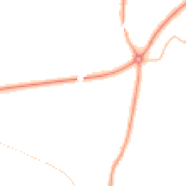 Night-time road noise heatmap for GL4 0AL