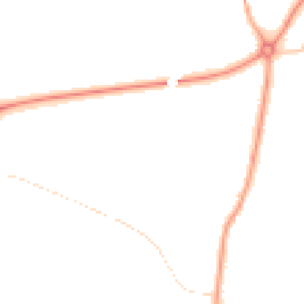 Night-time road noise heatmap for GL4 0AN