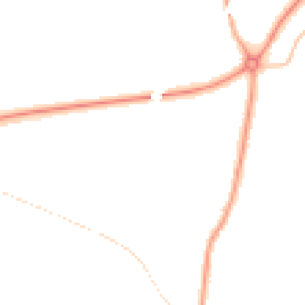 Night-time road noise heatmap for GL4 0AP