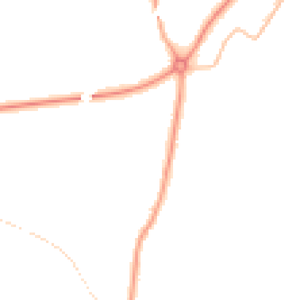 Night-time road noise heatmap for GL4 0AR