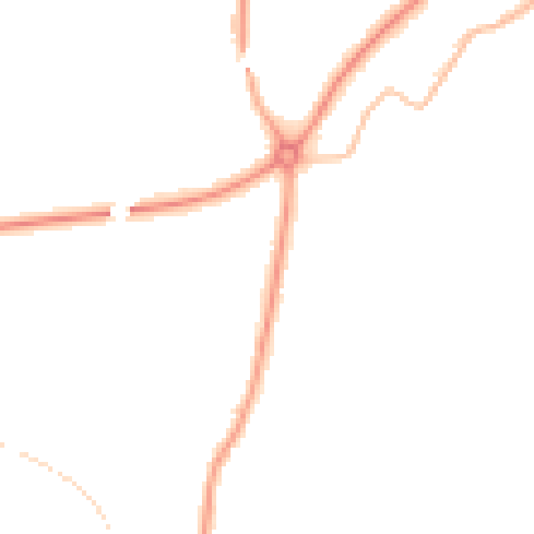 Night-time road noise heatmap for GL4 0AU