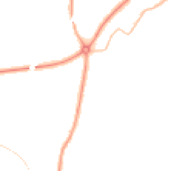 Night-time road noise heatmap for GL4 0AY