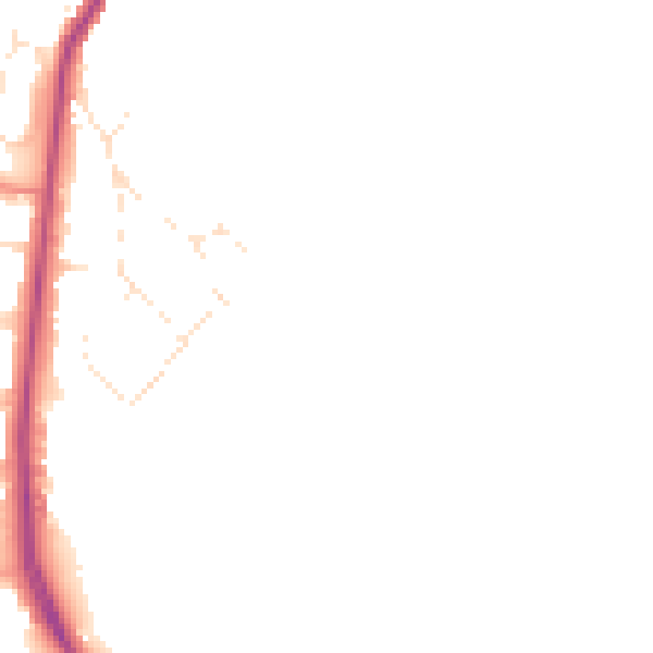 Daytime road noise heatmap for GL4 0BH