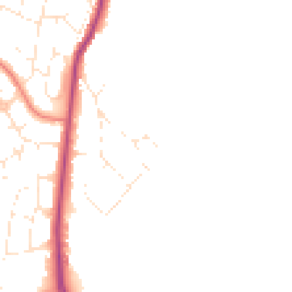 Daytime road noise heatmap for GL4 0BN