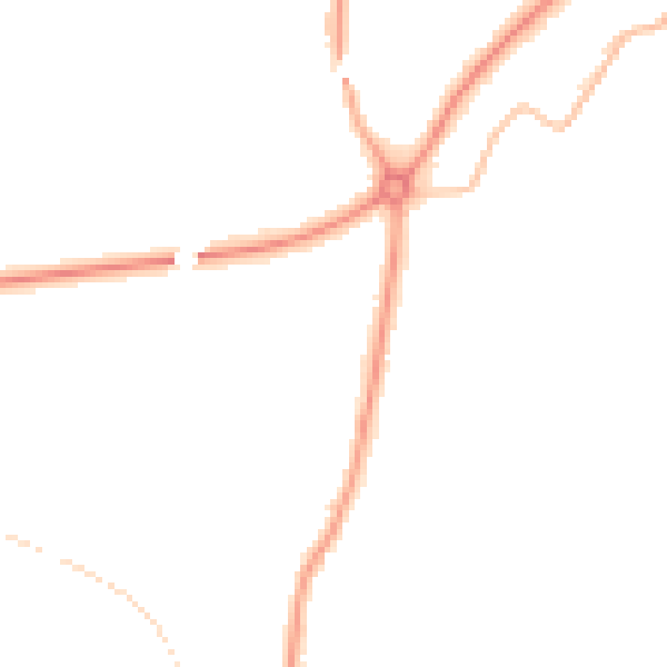 Night-time road noise heatmap for GL4 0BW