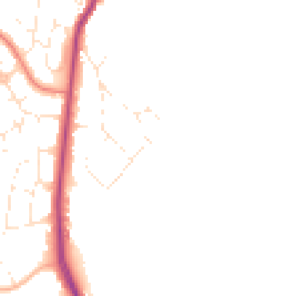 Daytime road noise heatmap for GL4 0BY