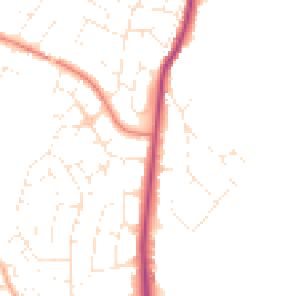Daytime road noise heatmap for GL4 0DF