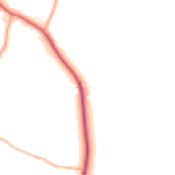 Daytime road noise heatmap for GL4 0DS