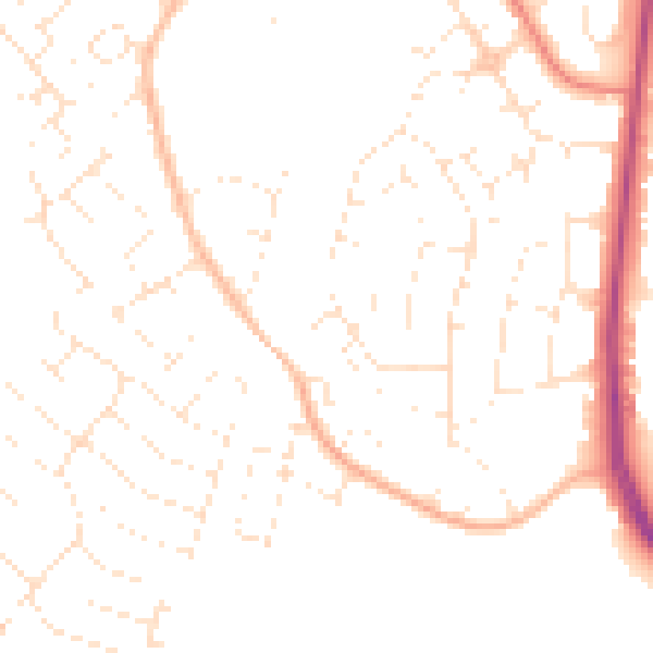 Daytime road noise heatmap for GL4 0HH