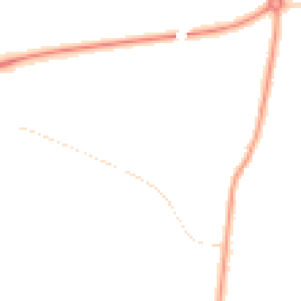Night-time road noise heatmap for GL4 0JD