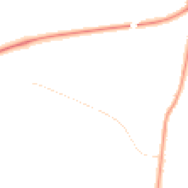 Night-time road noise heatmap for GL4 0LJ