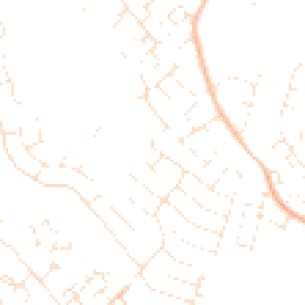 Daytime road noise heatmap for GL4 0SP