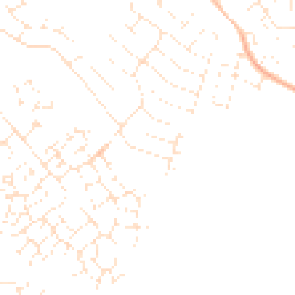 Daytime road noise heatmap for GL4 0TH