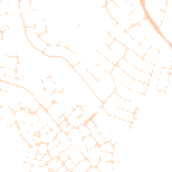 Daytime road noise heatmap for GL4 0TJ
