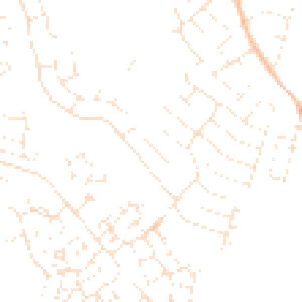 Daytime road noise heatmap for GL4 0TW