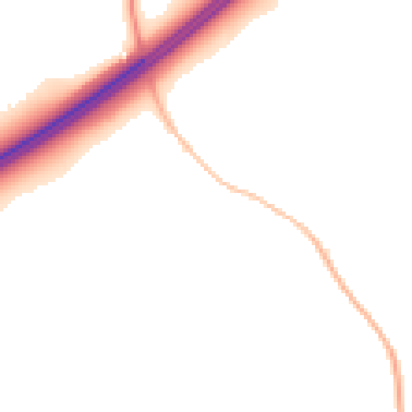 Night-time road noise heatmap for GL4 0UL