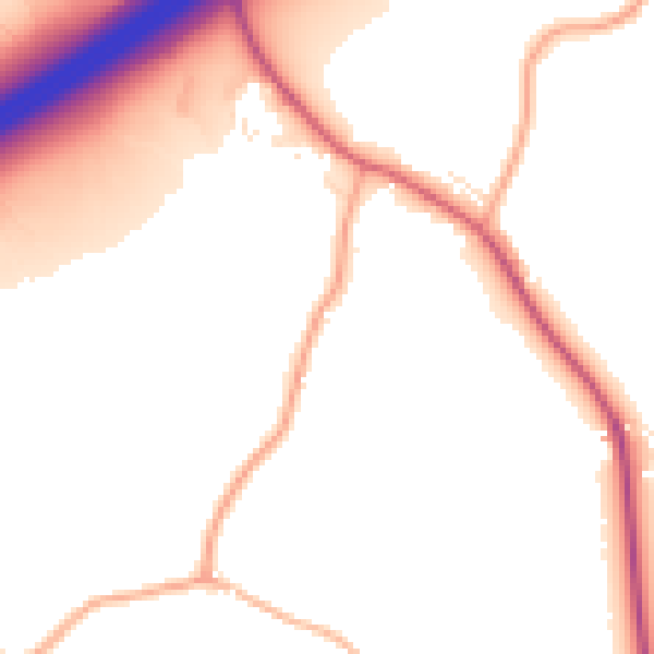 Daytime road noise heatmap for GL4 0UP