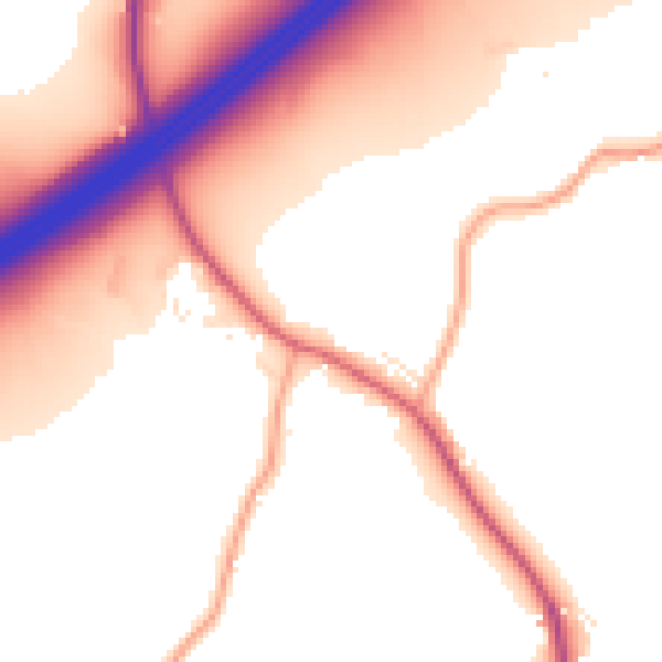 Daytime road noise heatmap for GL4 0UR