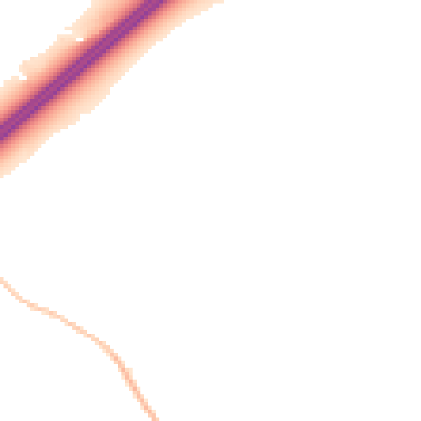 Night-time road noise heatmap for GL4 0UT