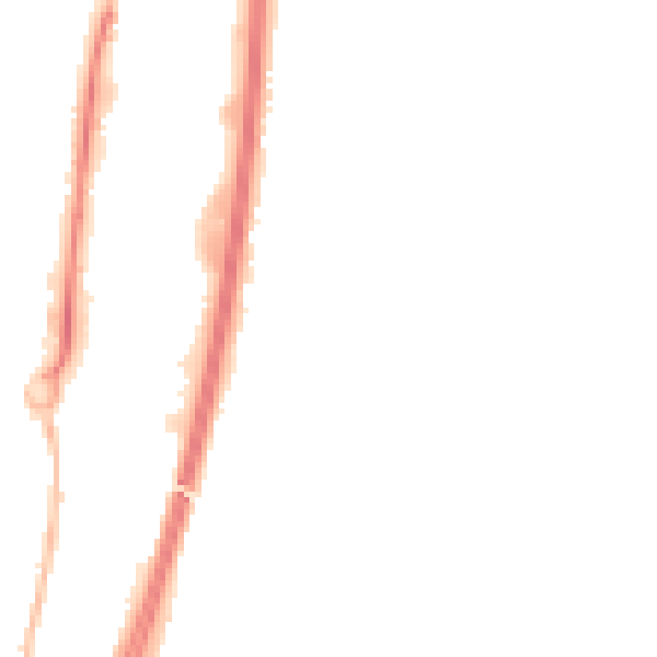 Night-time road noise heatmap for GL4 0WF