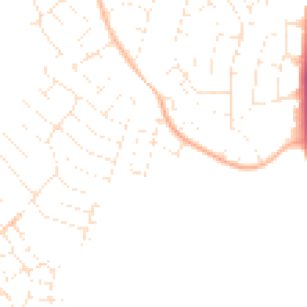 Daytime road noise heatmap for GL4 0XY
