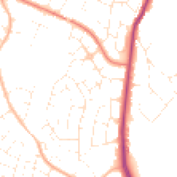 Daytime road noise heatmap for GL4 0YG