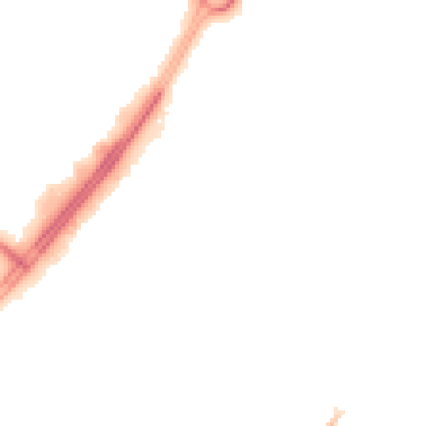 Night-time road noise heatmap for GL4 3AX