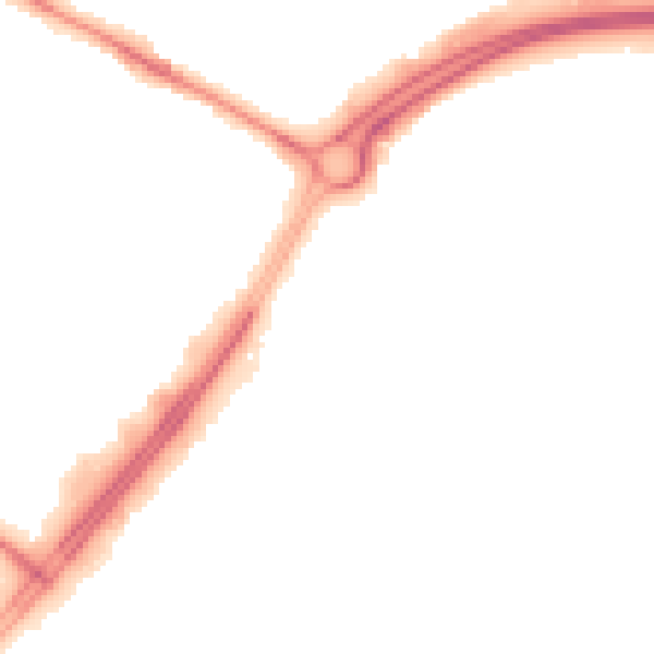 Night-time road noise heatmap for GL4 3BQ