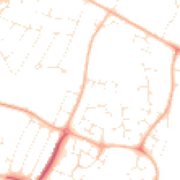 Daytime road noise heatmap for GL4 3EL