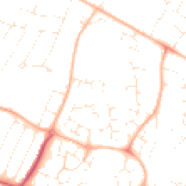 Daytime road noise heatmap for GL4 3EP