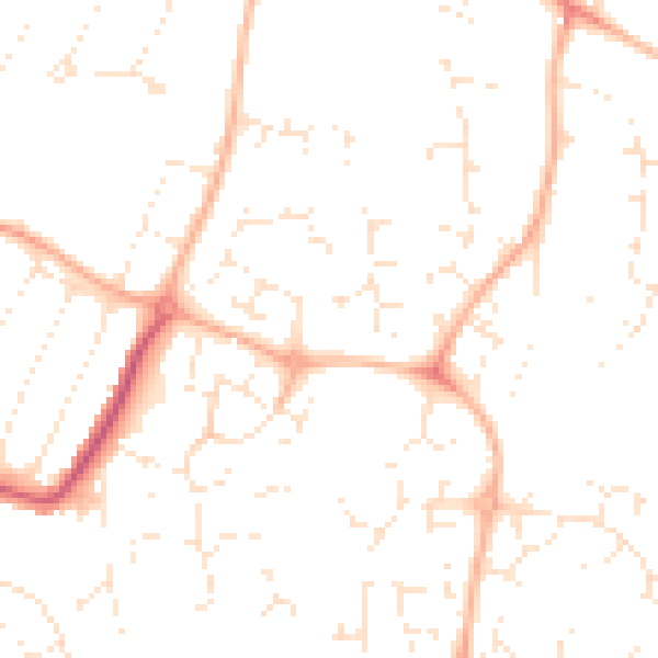 Daytime road noise heatmap for GL4 3FR