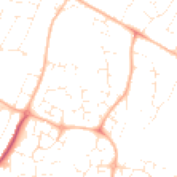 Daytime road noise heatmap for GL4 3FT