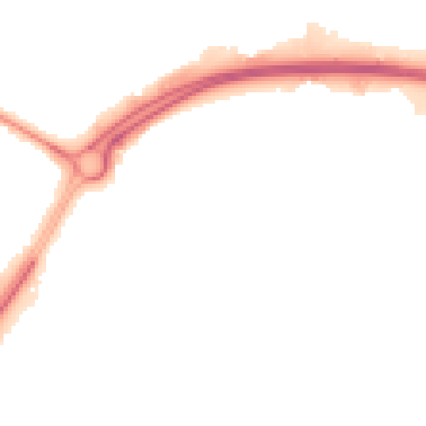 Night-time road noise heatmap for GL4 3HF