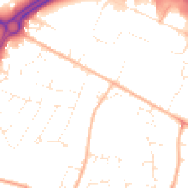 Daytime road noise heatmap for GL4 3JA