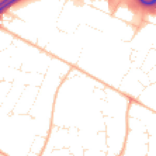 Daytime road noise heatmap for GL4 3JF