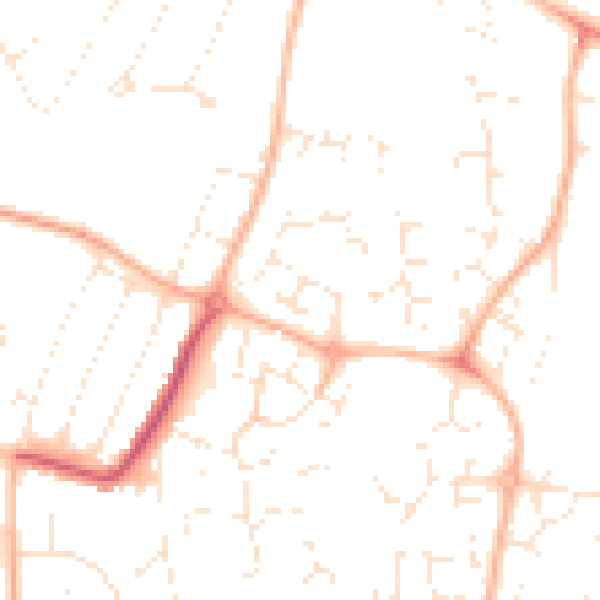 Daytime road noise heatmap for GL4 3JG