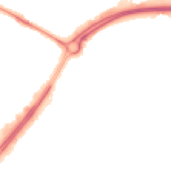 Night-time road noise heatmap for GL4 3JJ