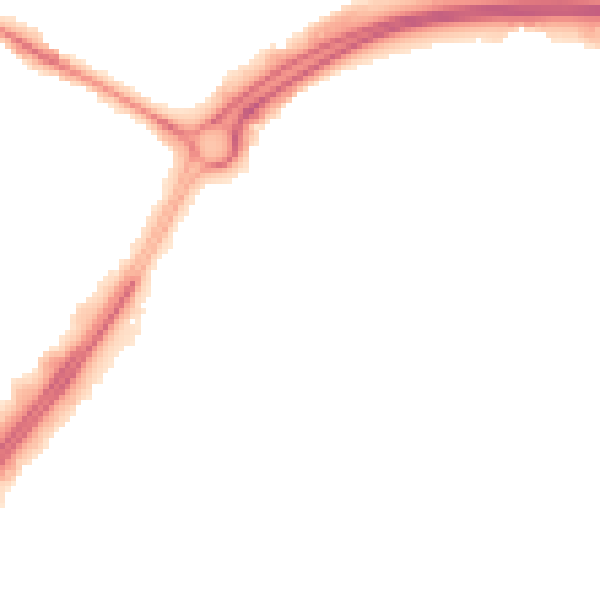 Night-time road noise heatmap for GL4 3JL