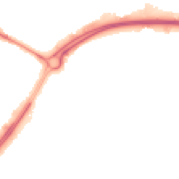 Night-time road noise heatmap for GL4 3JQ
