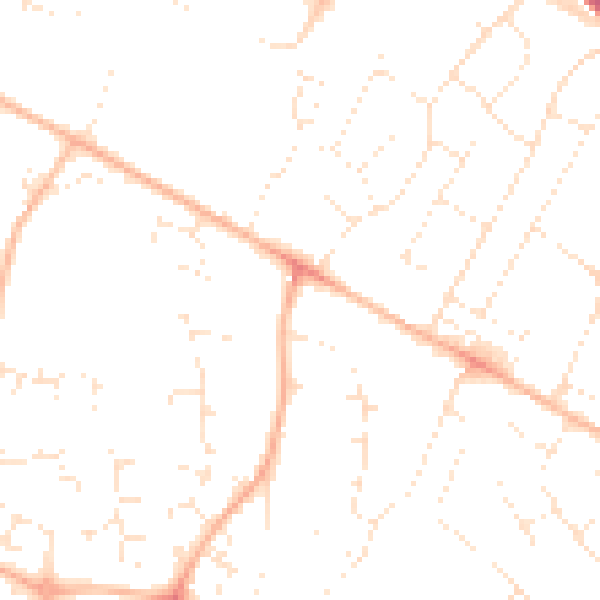 Daytime road noise heatmap for GL4 3TA