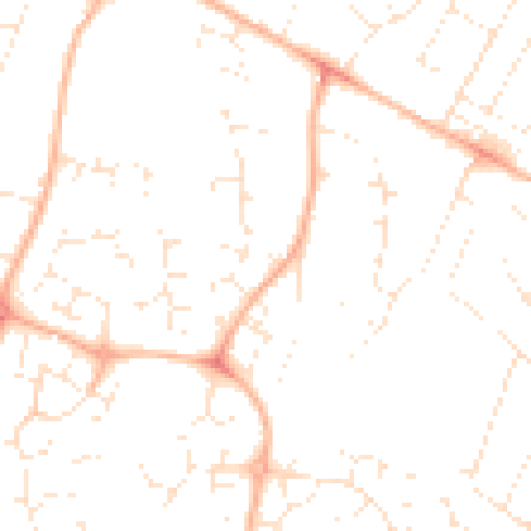 Daytime road noise heatmap for GL4 3TP