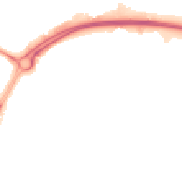 Night-time road noise heatmap for GL4 3YL