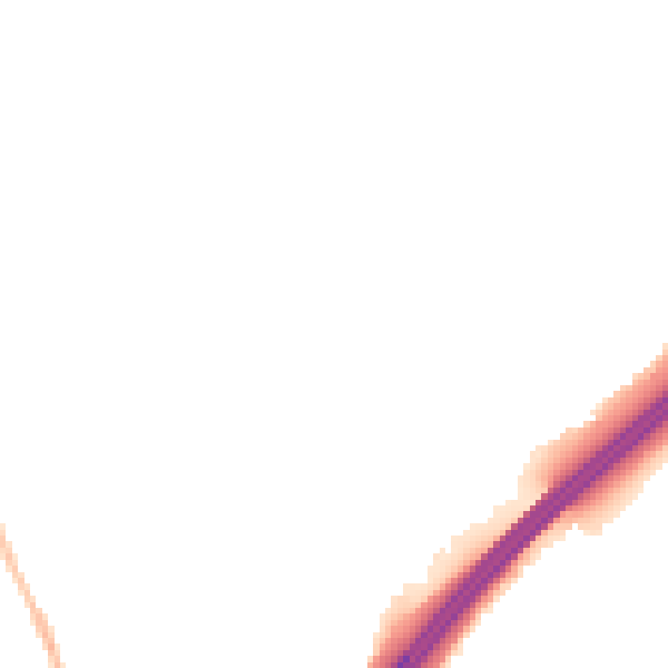 Night-time road noise heatmap for GL4 4BH